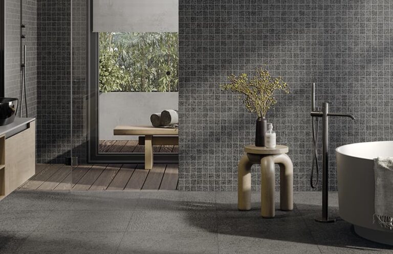 Metal porcelain tile
