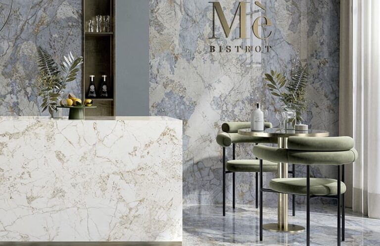 Natural stone effect tiles