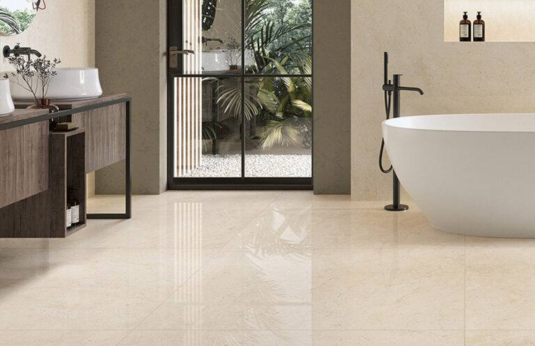 Marble look ceramic tiles