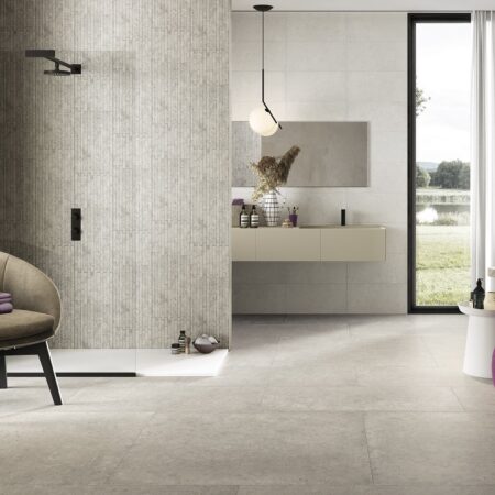 Stone look porcelain tiles