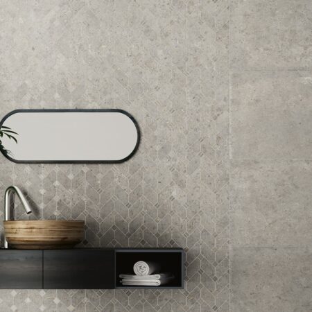 Stone look porcelain tiles