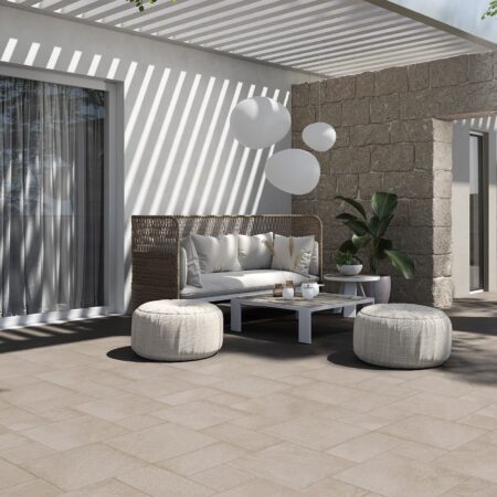 Porcelain stone effect tiles