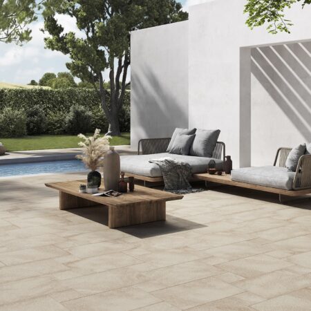 Porcelain stone effect tiles