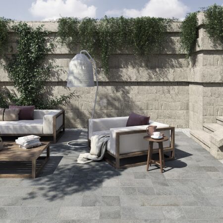 Porcelain stone effect tiles