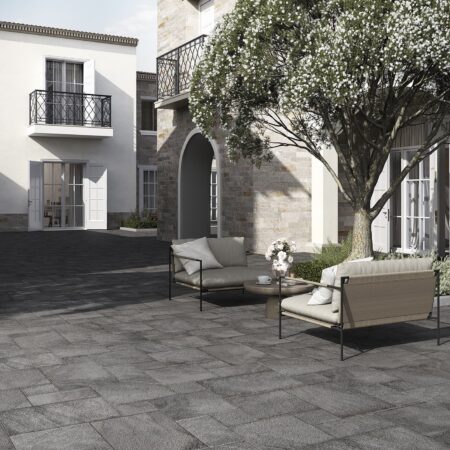 Porcelain stone effect tiles