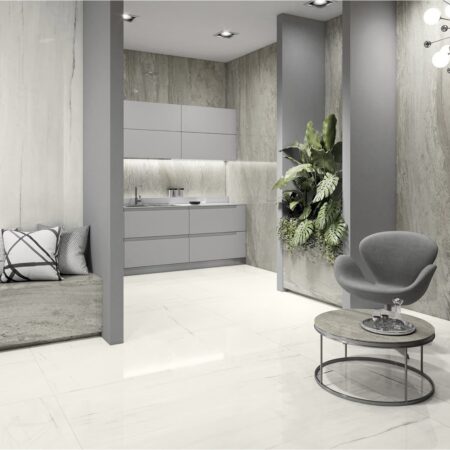 White tile with black veins