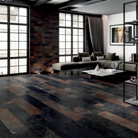 Stone effect wall and floor tiles