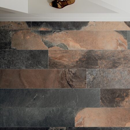 Stone effect wall and floor tiles