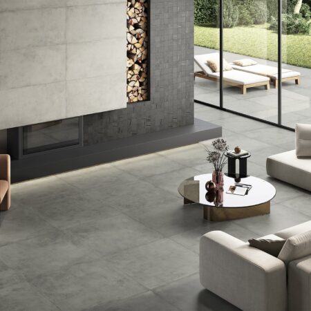 Porcelain cement look tile