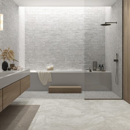 Porcelain marble effect tiles