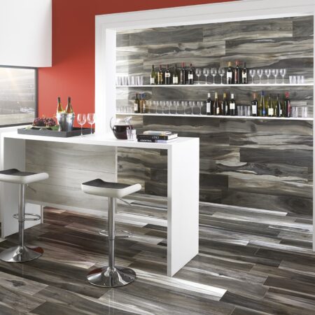 Porcelain wood effect tiles