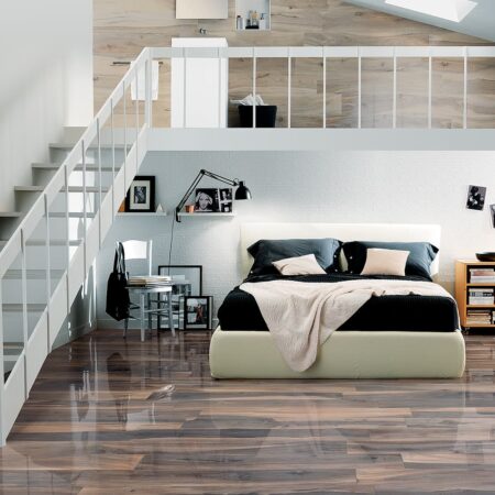 Porcelain wood effect tiles