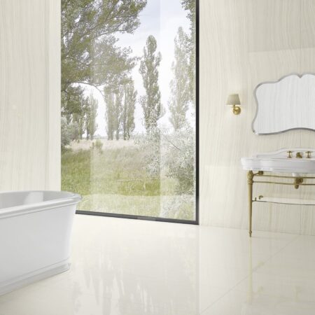 Marble effect floor tiles