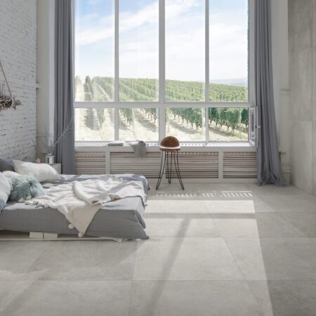 Stone effect tiles floor