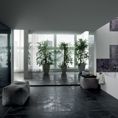 Stone floor tiles for indoor