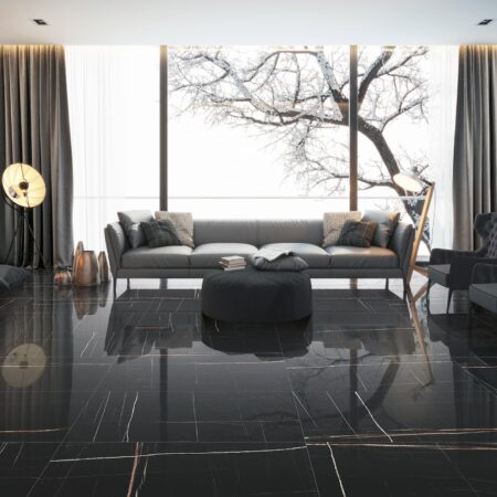 Ceramic black tiles