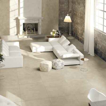 Concrete look porcelain tiles