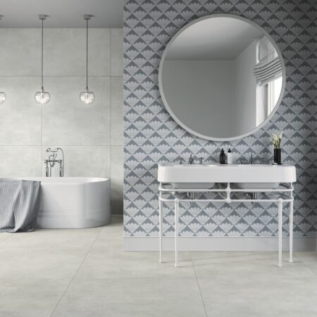 Concrete look porcelain tiles